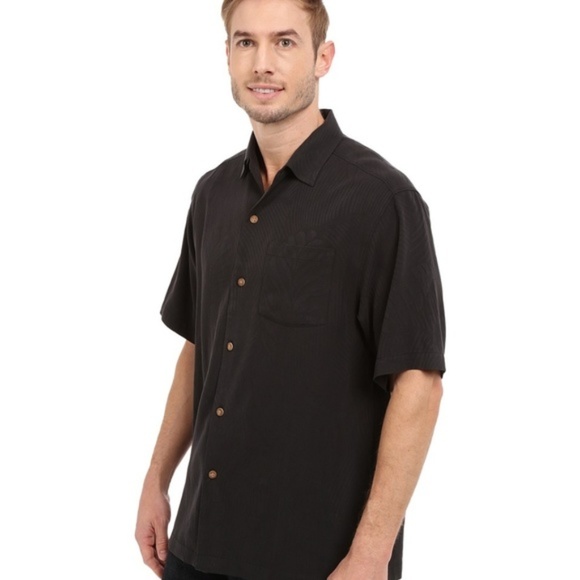 tommy bahama black silk shirt